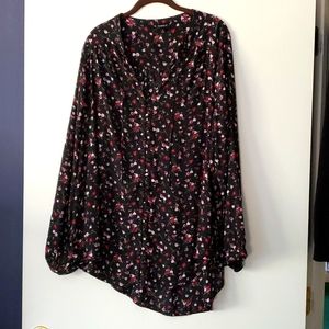 Long sleeve blouse 100%polyester